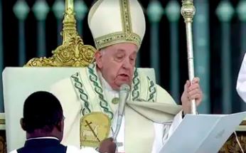 Papa Francisco, durante canonização de Allamano.