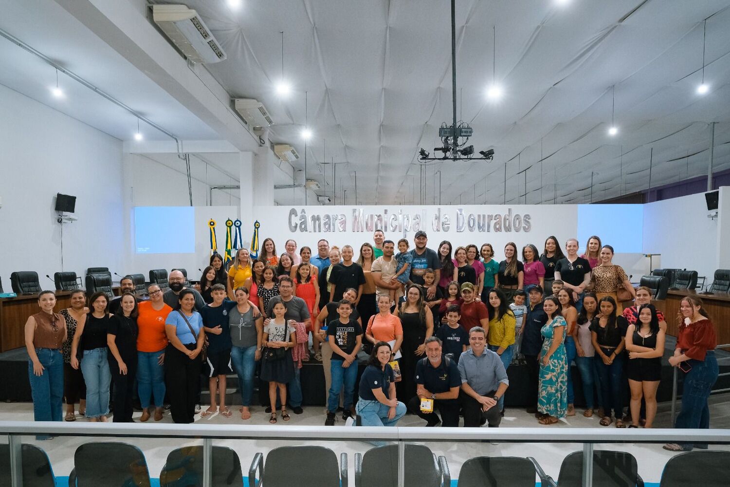 Durante o lançamento, houve um treinamento para o uso do sensor