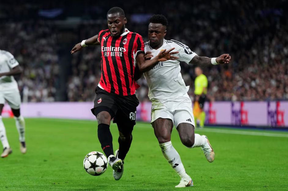 Vinícius Júnior balançou as redes na casa merengue, mas Milan arranca vitória