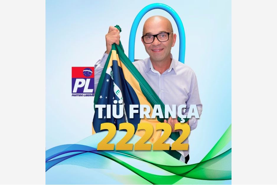 Imagem de Tio França em campanha para vereador de Rio do Sul (SC) em 2020