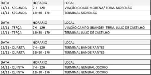 Confira a agenda de exames