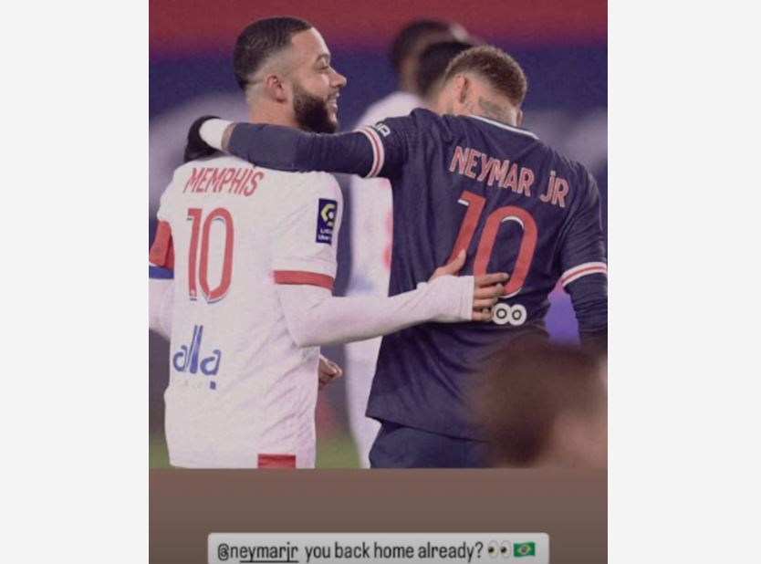 Memphis e Neymar podem se enfrentar em campo em 12 de fevereiro, pelo Paulistão.