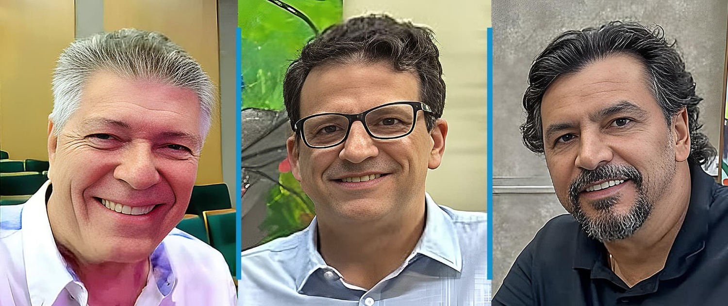 O presidente da ASL, Henrique de Medeiros; presidente da FCMS, Eduardo Mendes; e secretário da Setesc, Marcelo Miranda