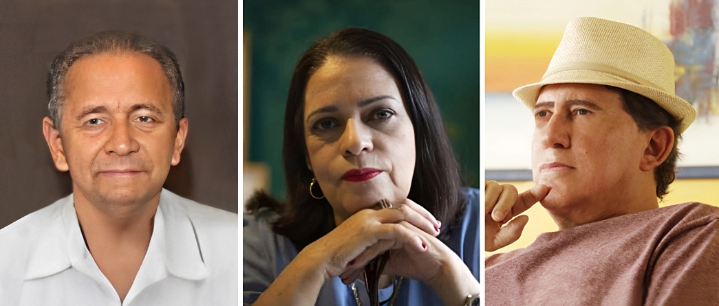Acadêmicos Reginaldo Araújo, Raquel Naveira e Rubenio Marcelo