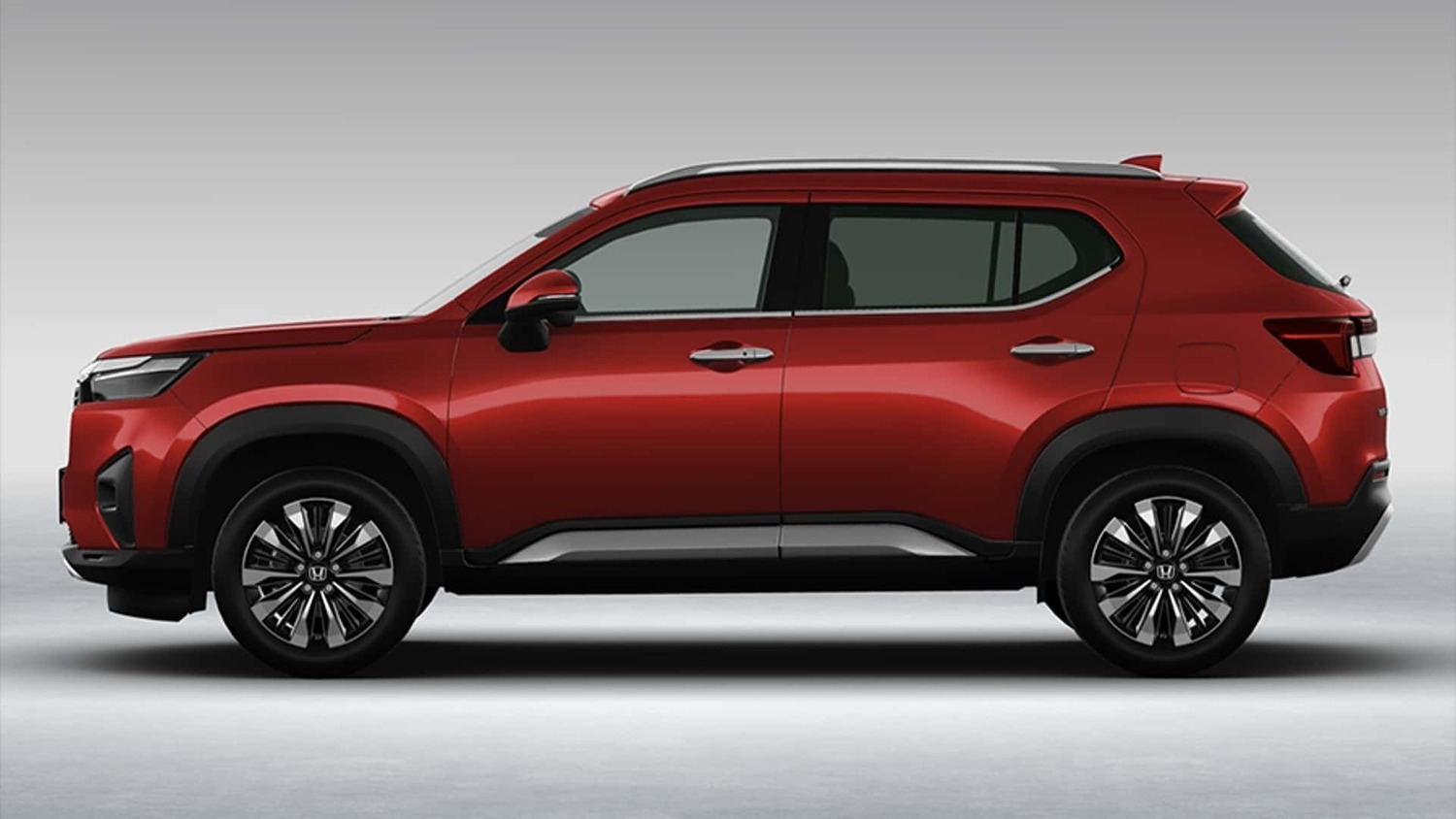 Novo Honda WR-V 2025 visto de lado: SUV compacto da marca ficou maior, com visual moderno e traços fortes.