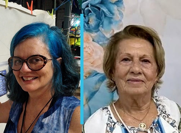 Artistas visuais Patrícia Helney e Agnes Rodrigues