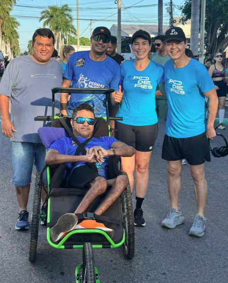 Praticantes com deficiência também  foram incentivados a participar