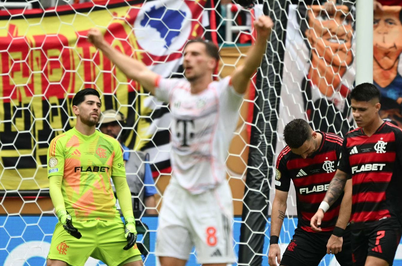 Leon Goretzka marcou o terceiro gol bávaro em Miami contra o Flamengo pelas oitavas de final do Mundial de Clubes.