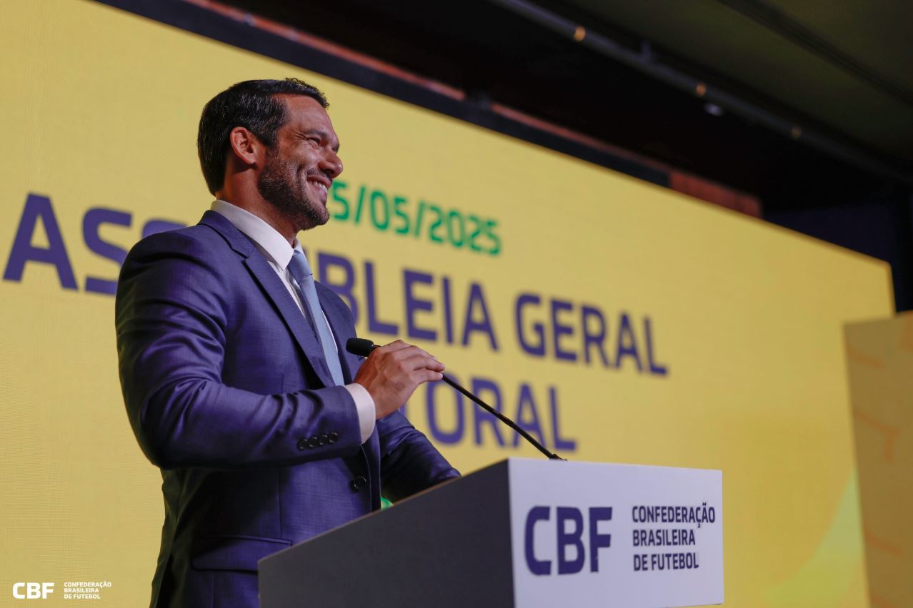 O presidente da Confederação Brasileira de Futebol (CBF), Samir Xaud. (Foto: Rafael Ribeiro/CBF)