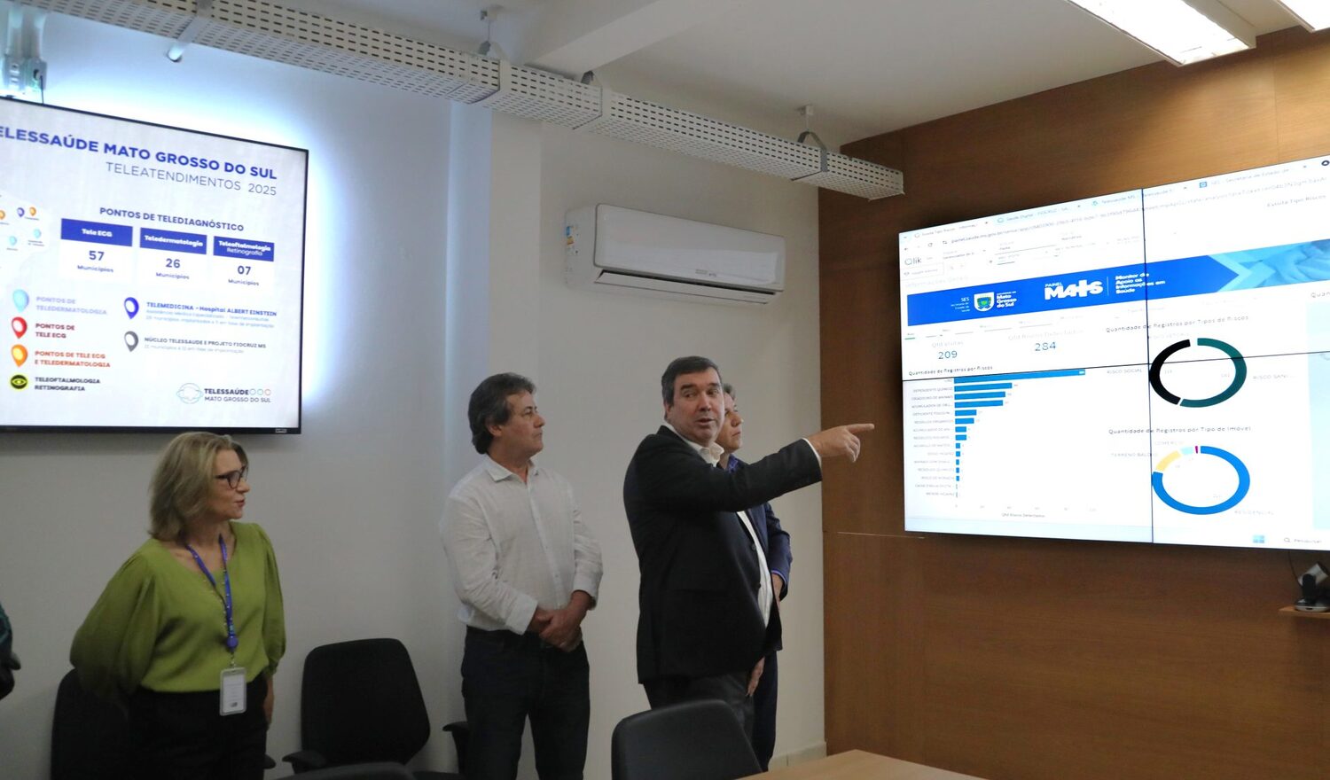 Equipe técnica mostra em tempo real os dados de telessaúde usados na gestão da saúde