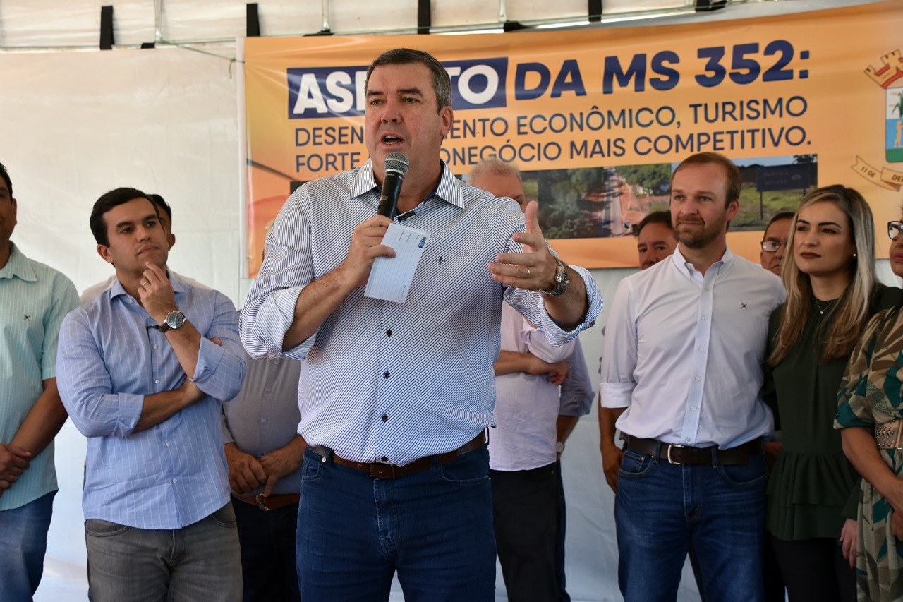 O governador Eduardo Riedel ressaltou que a obra é parte da estratégia do governo para melhorar as condições de transporte nas rodovias estaduais