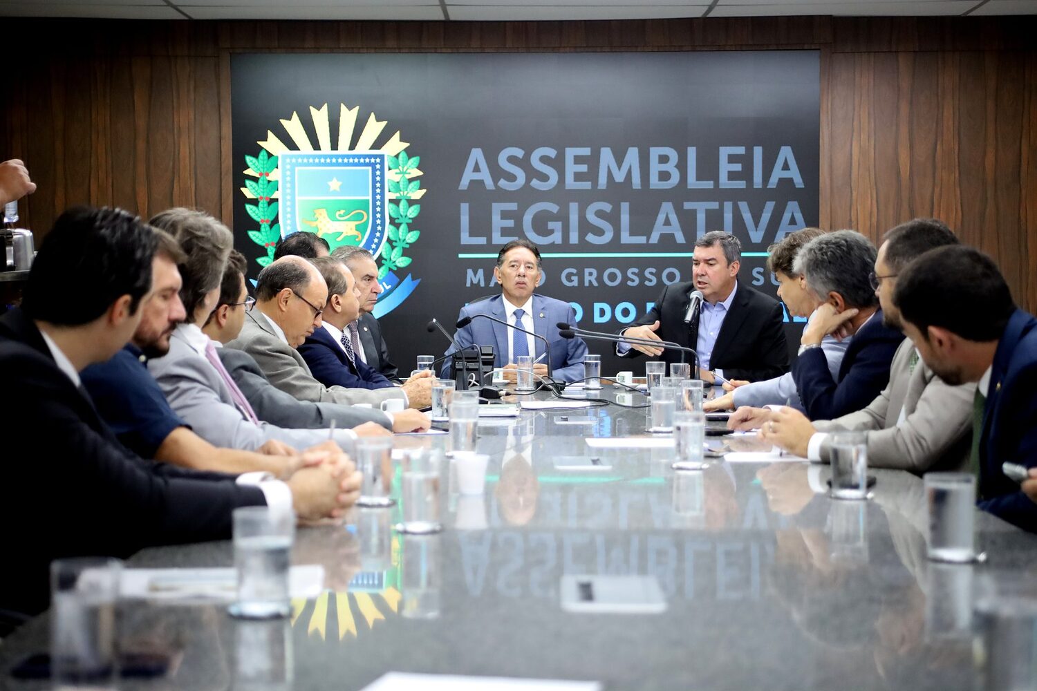 A reunião de trabalho, no dia 4 de junho, com o governador Eduardo Riedel, além de Simões e da secretária especial de Parcerias Estratégicas, Eliane Detoni