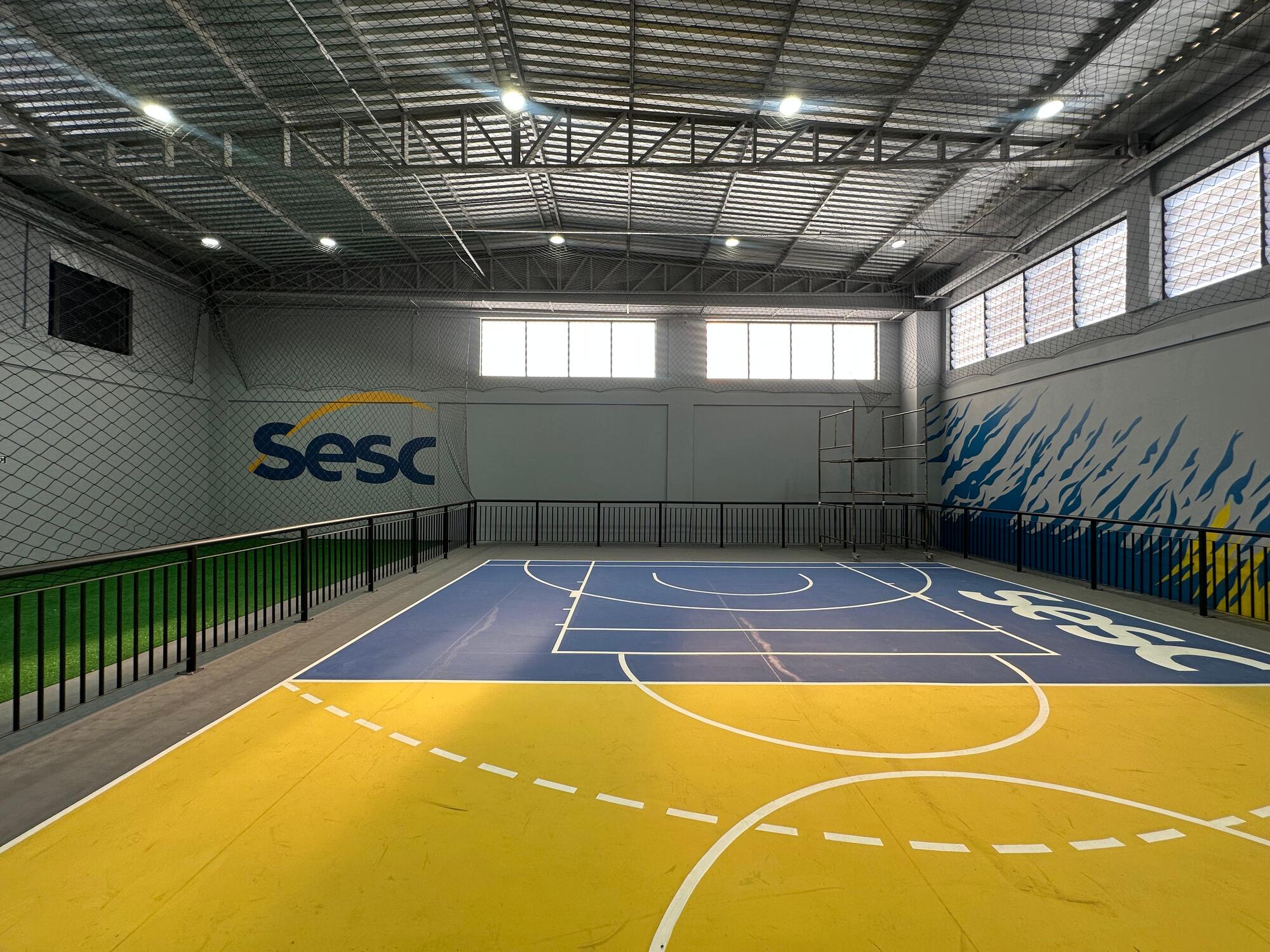 O novo espaço da Sesc Escola possui 1.339 m² e conta com quadra de esportes