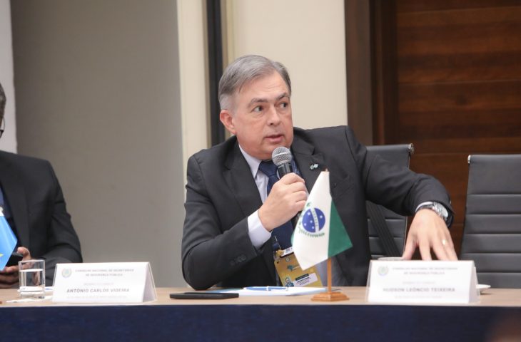 O secretário de Justiça e Segurança Pública de Mato Grosso do Sul, Antonio Carlos Videira