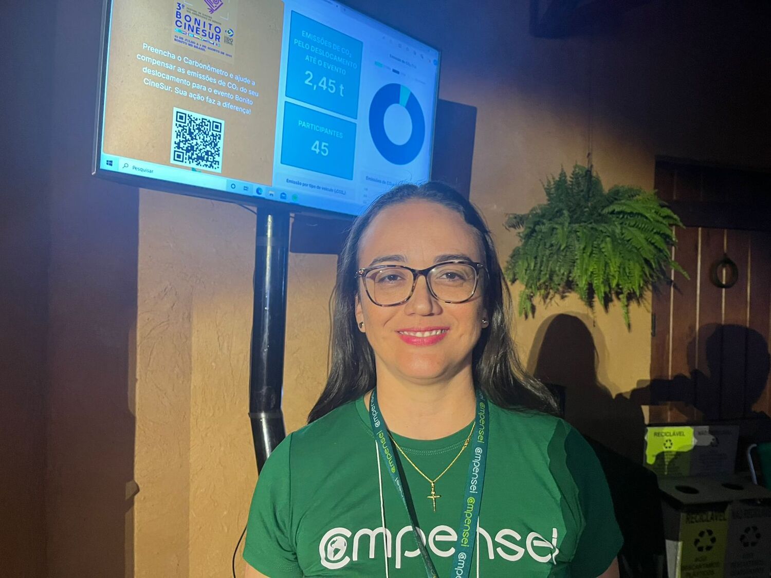 iniciativa de sustentabilidade promovida pela Compensei, representada por Adriana Saito, que apresentou o