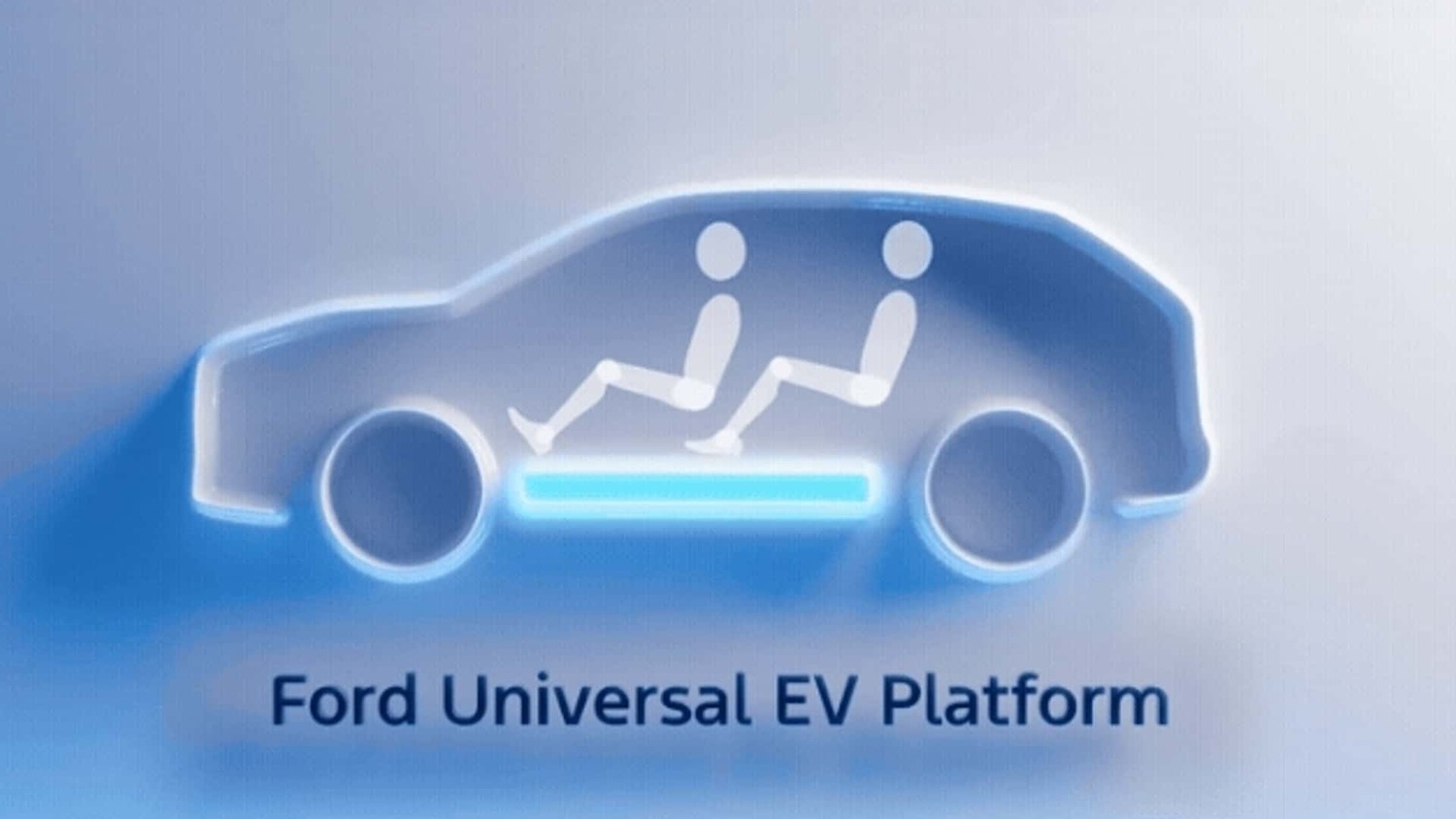 Representação gráfica da nova Plataforma Universal de Veículos Elétricos da Ford.