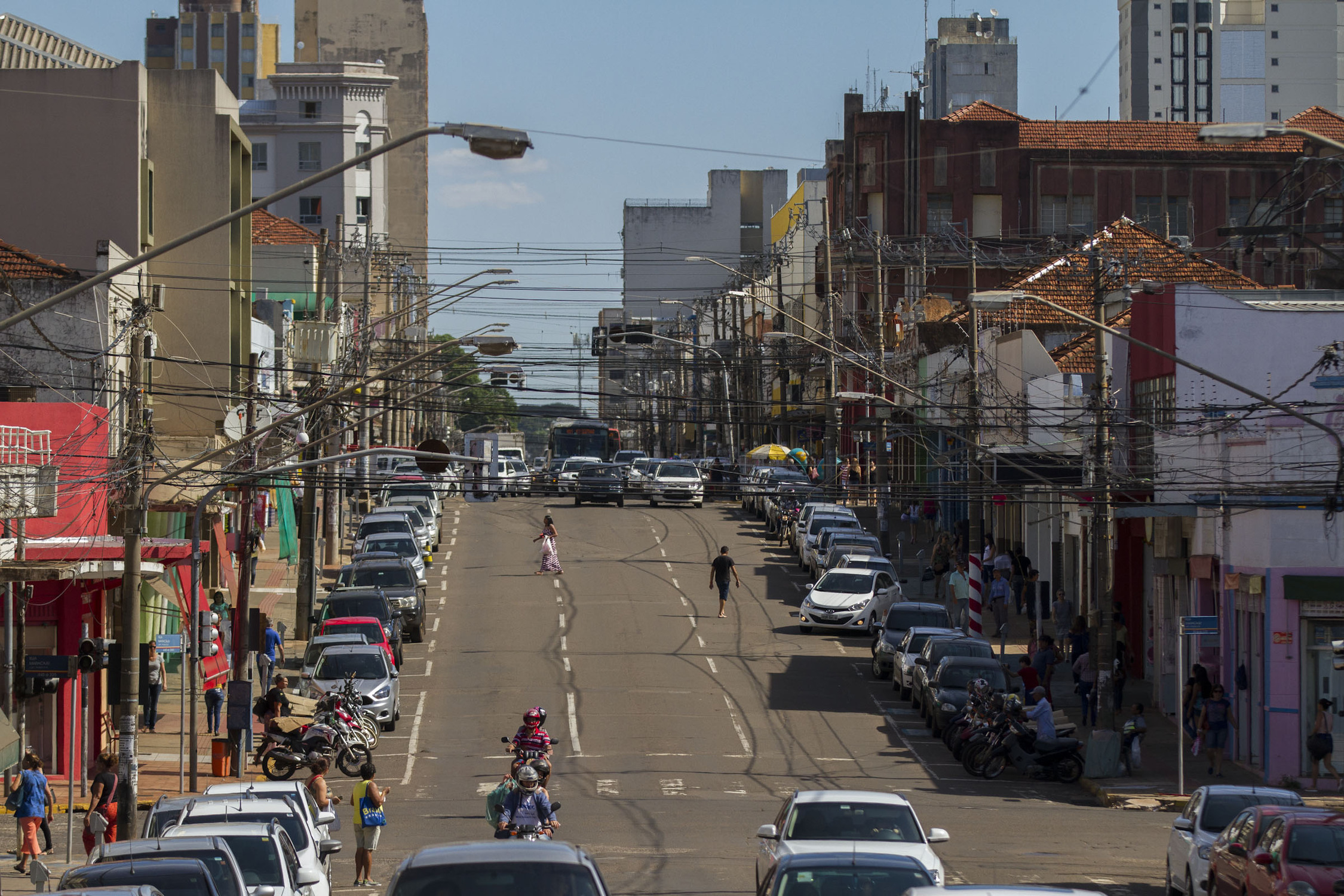 Rua 14 de Julho antes da revitalização (Foto: Prefeitura de Campo Grande)