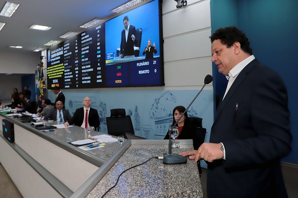 Paulo César de Matos participa da sessão na Câmara Municipal de Campo Grande, que aprovou por unanimidade moção de apoio à pecuária sul-mato-grossense Foto: Izaias Medeiros