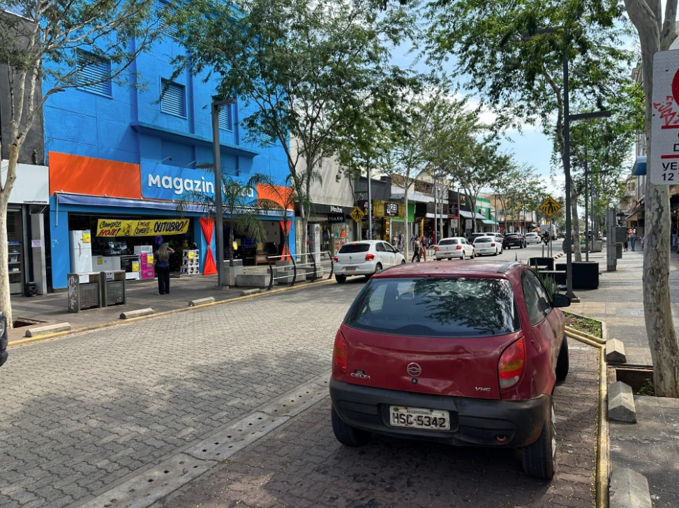 A inclusão de árvores nas calçadas transformou a rua, criando um ambiente mais agradável e vibrante.