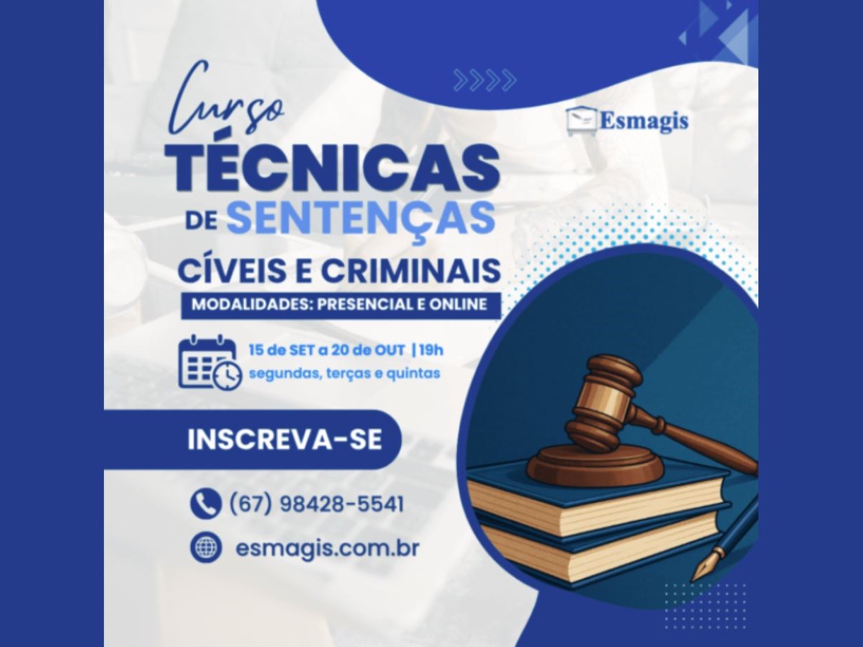 Curso de Técnicas de Sentenças Cíveis e Criminais da Esmagis