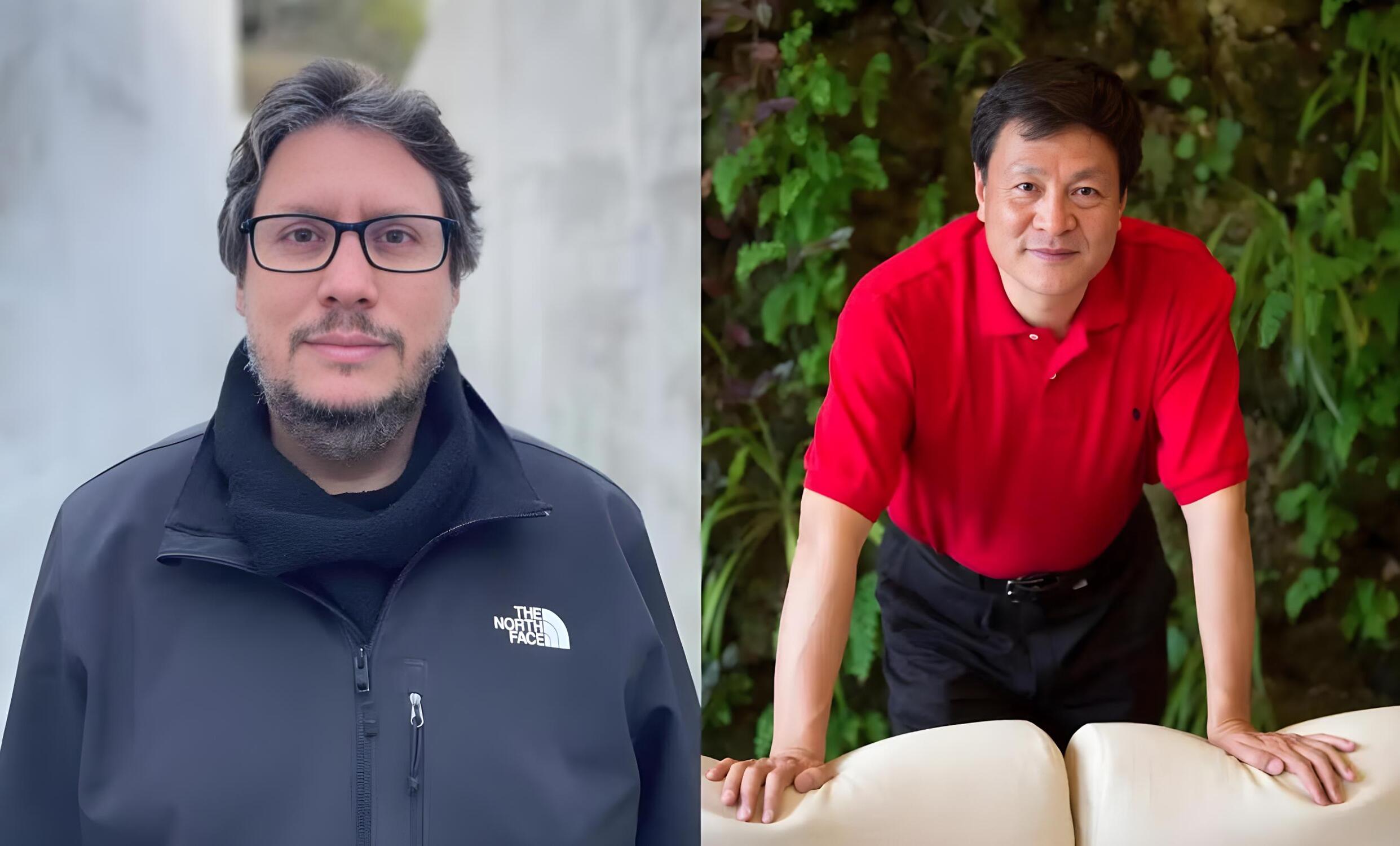 O documentarista brasileiro Luiz Ferraz (à esquerda) e o arquiteto chinês Kongjian Yu (à direita) estavam a bordo da aeronave que caiu no Pantanal. Ambos trabalhavam em um projeto sobre sustentabilidade e cidades-esponja