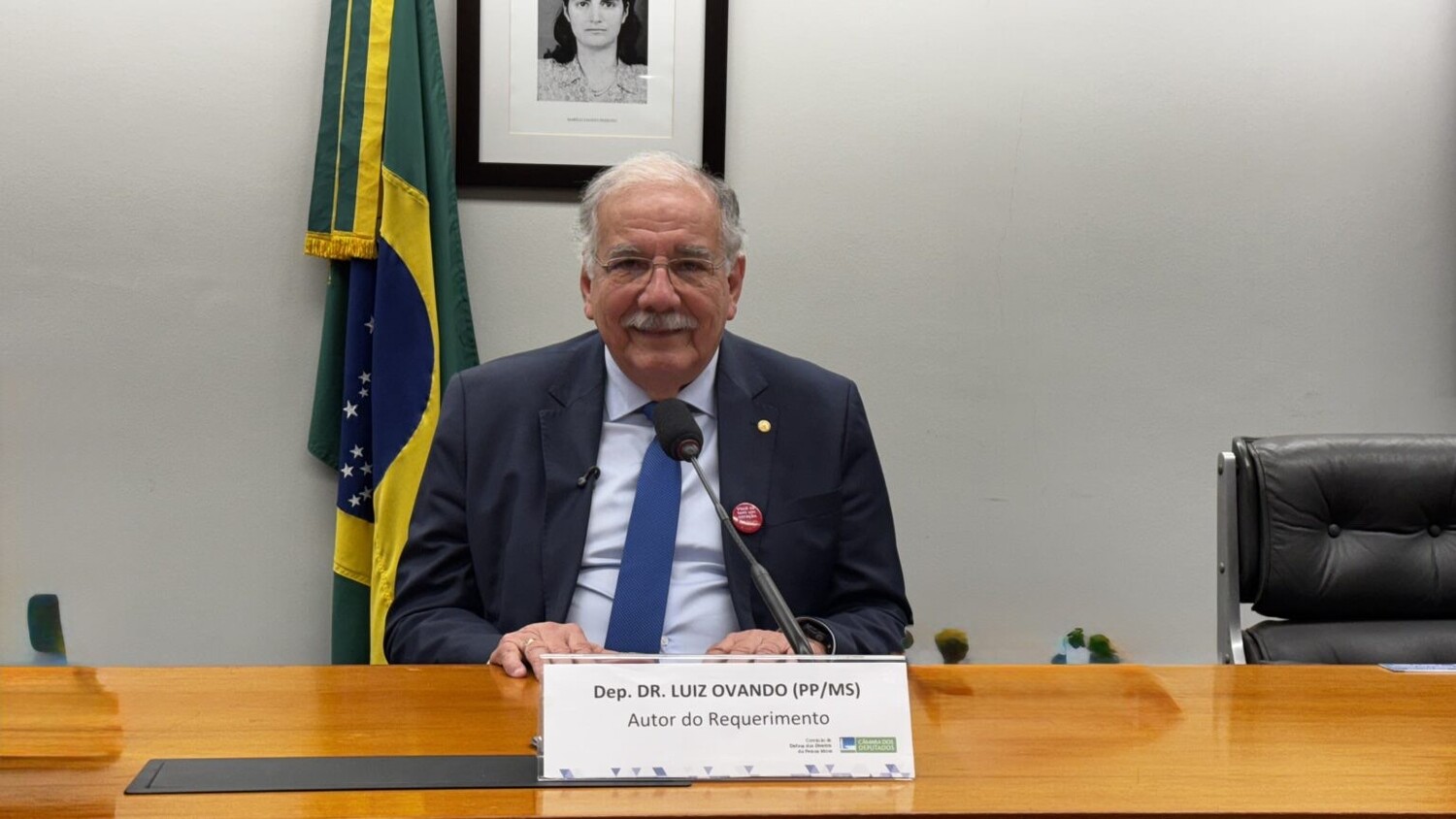 Deputado federal Dr. Luiz Ovando (PP-MS), médico cardiologista, durante audiência pública na Câmara dos Deputados sobre doenças cardiovasculares.
