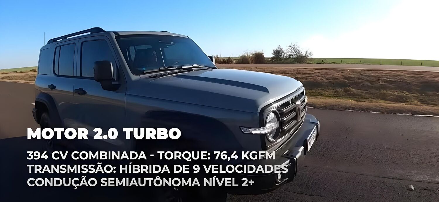Com motor potente e tecnologia moderna, o Tank 300 roda bem na estrada e na terra.