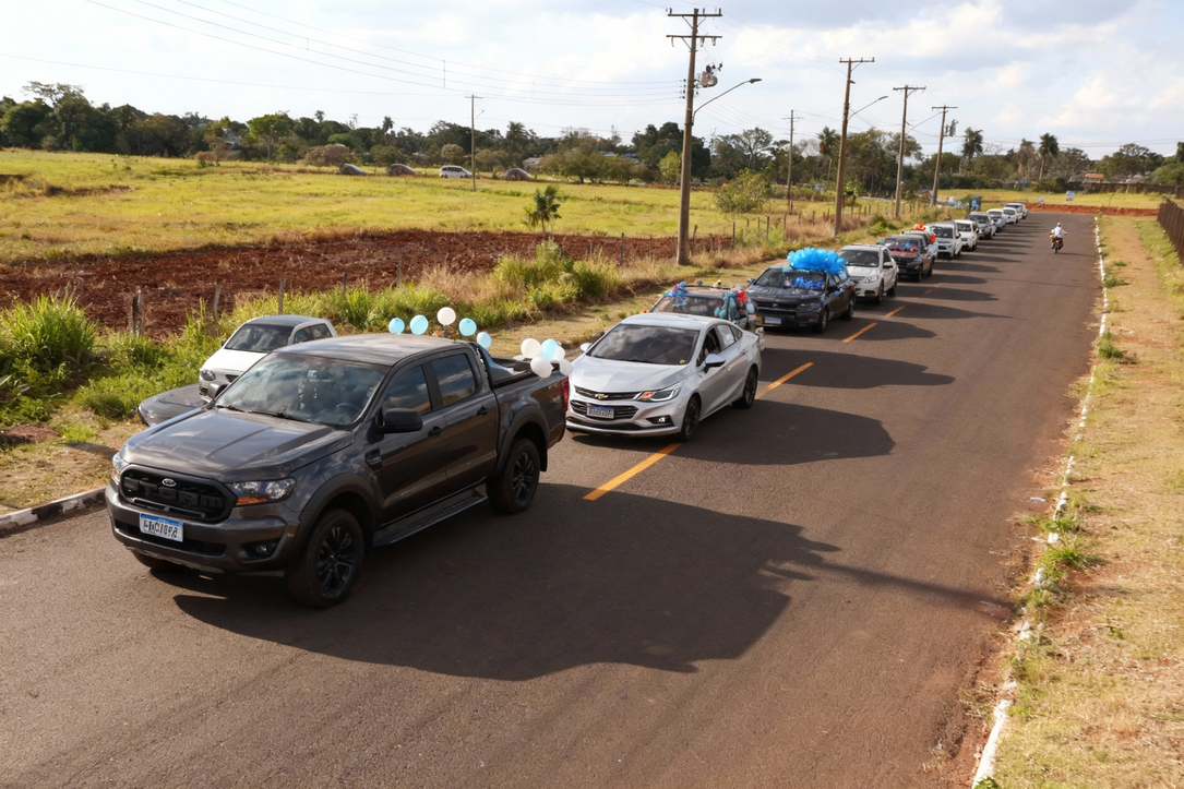 Fiéis de Campo Grande celebraram o Dia de Nossa Senhora Aparecida com uma emocionante carreata neste domingo. 