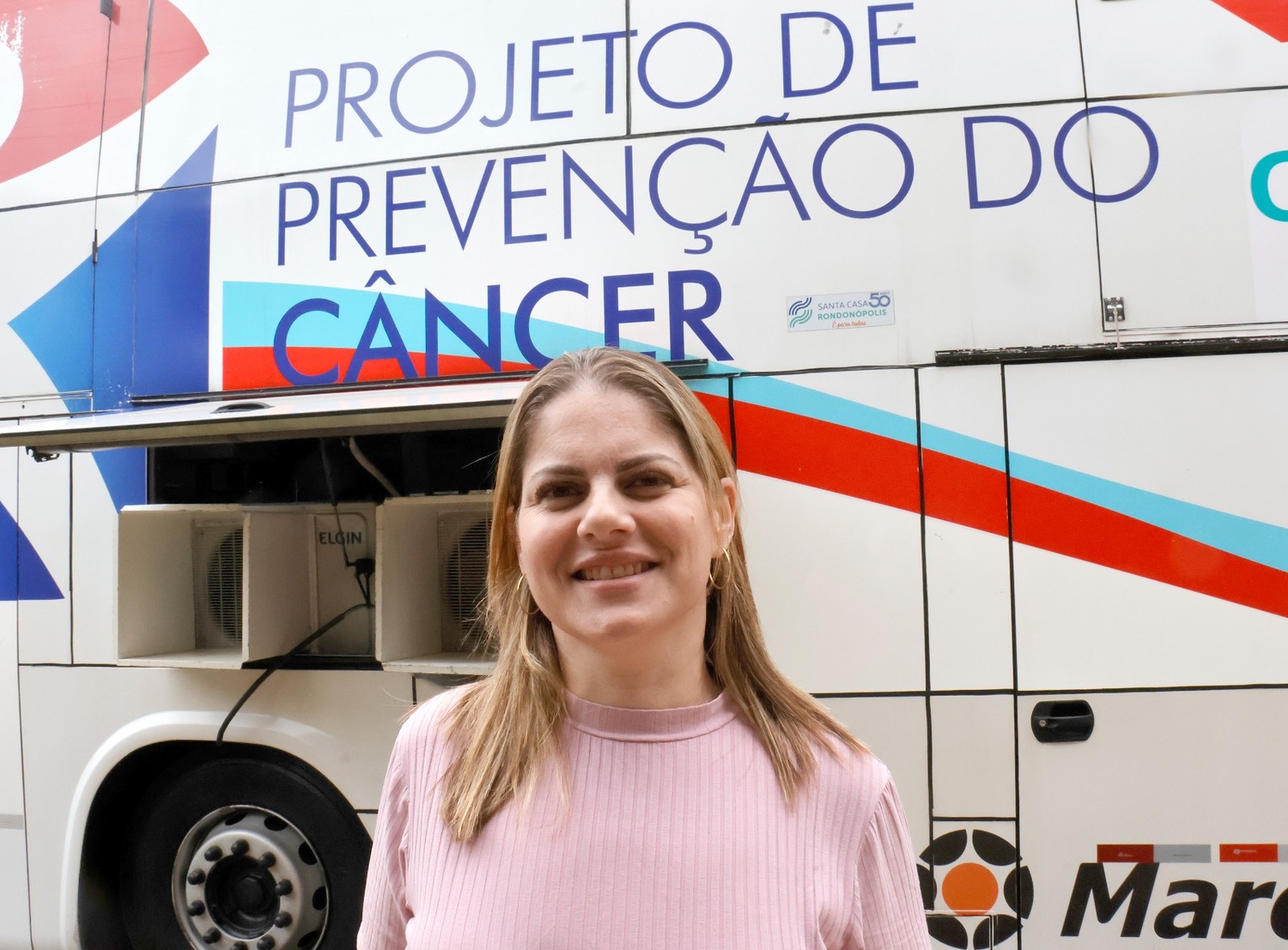 Servidoras da Seilog e Agesul foram atendidas com exames gratuitos no ônibus da saúde da Cassems