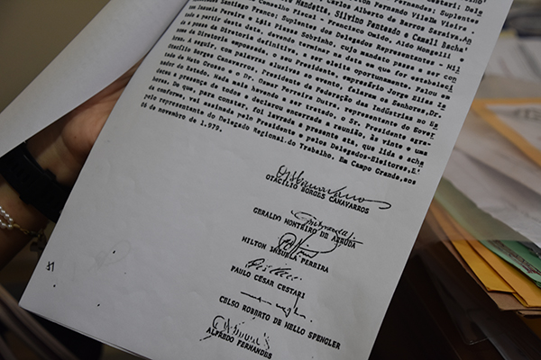 Ata de fundação da Fiems marca o início da trajetória da federação, que hoje é símbolo de desenvolvimento industrial