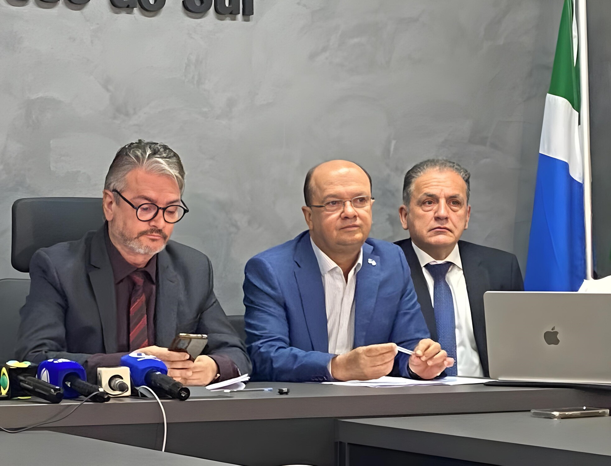 O vice-governador, José Carlos Barbosa, esteve presente na coletiva de imprensa para destacar os trabalhos feitos de combate a violência doméstica em Mato Grosso do Sul