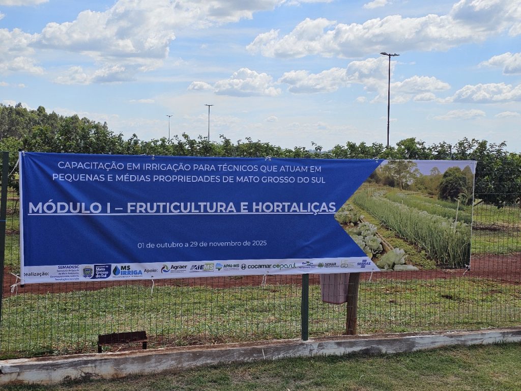 Curso prático reúne produtores e técnicos em Campo Grande para ampliar eficiência da irrigação em MS