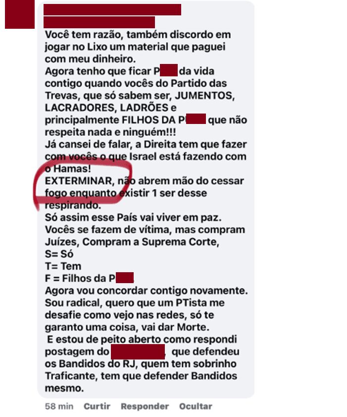 Ameaças foram feitas nas redes sociais. (Reprodução)