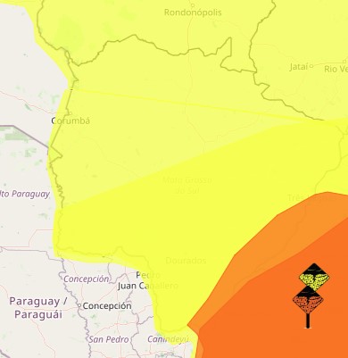 O Inmet emitiu alertas de tempestade para este final de semana 