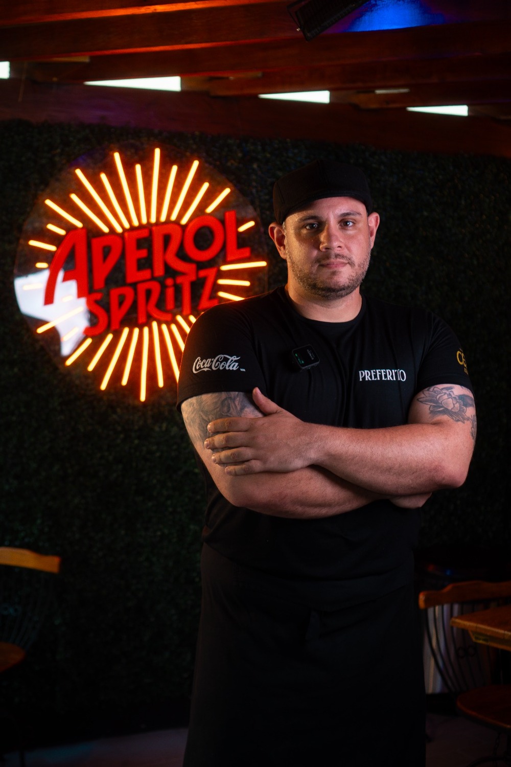 O chef italiano Francesco Luigi, responsável pela cozinha do Preferito Bar, durante apresentação do espaço.