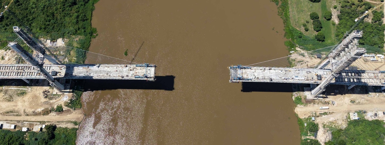 Estrutura que liga Porto Murtinho a Carmelo Peralta atinge 90% de execução