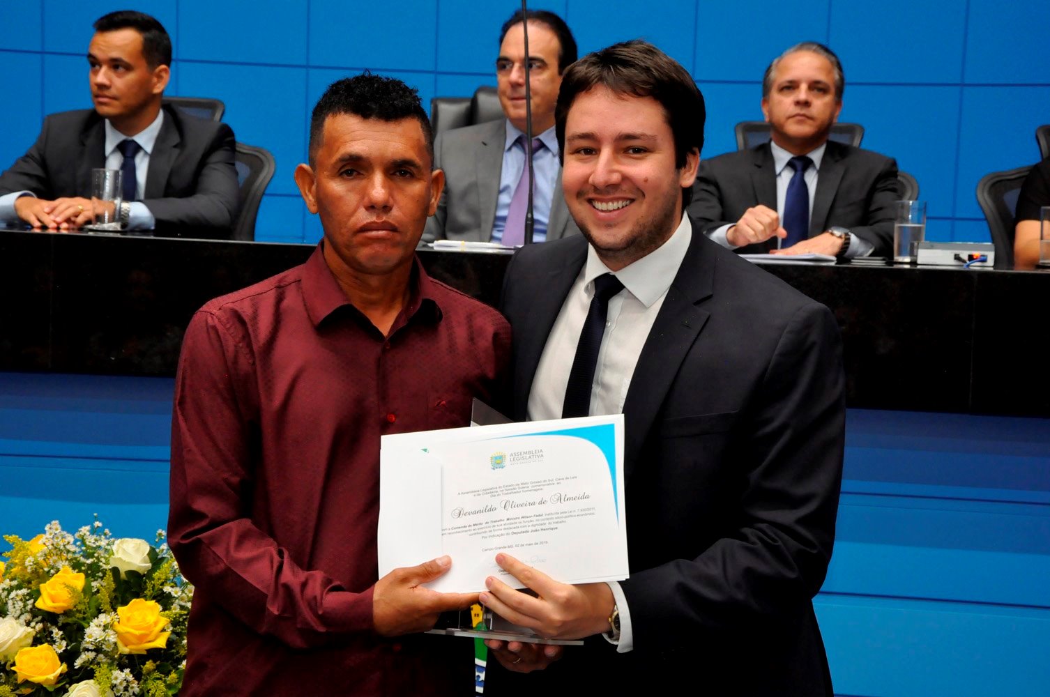 O gari Devanildo Oliveira de Almeida foi um dos homenageados