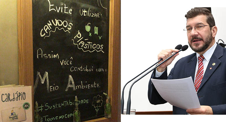 Restaurante em Campo Grande faz campanha contra canudo plástico, e projeto de Kemp avança na Assembleia